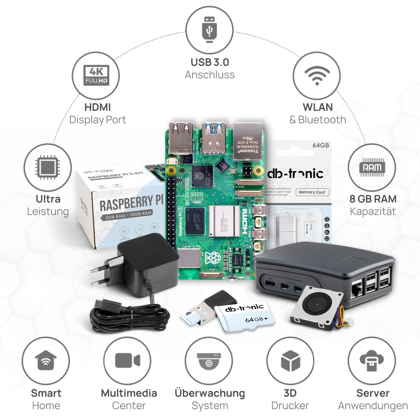 Raspberry Pi 5 Starter-Kit Black Edition