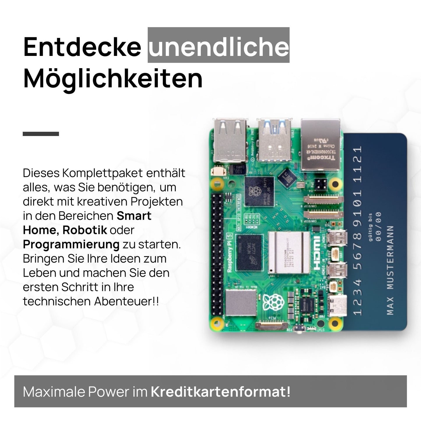 Raspberry Pi 5 Starter-Kit Black Edition