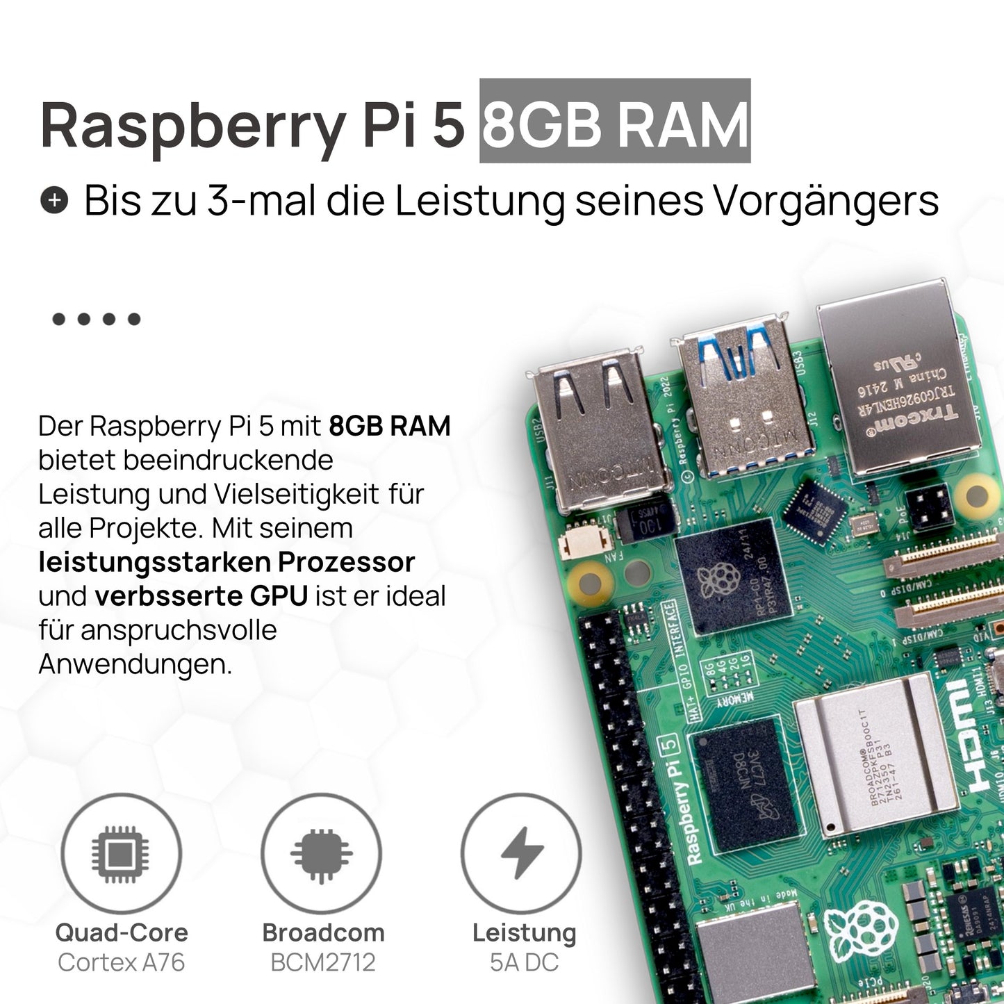 Raspberry Pi 5 Starter-Kit Black Edition