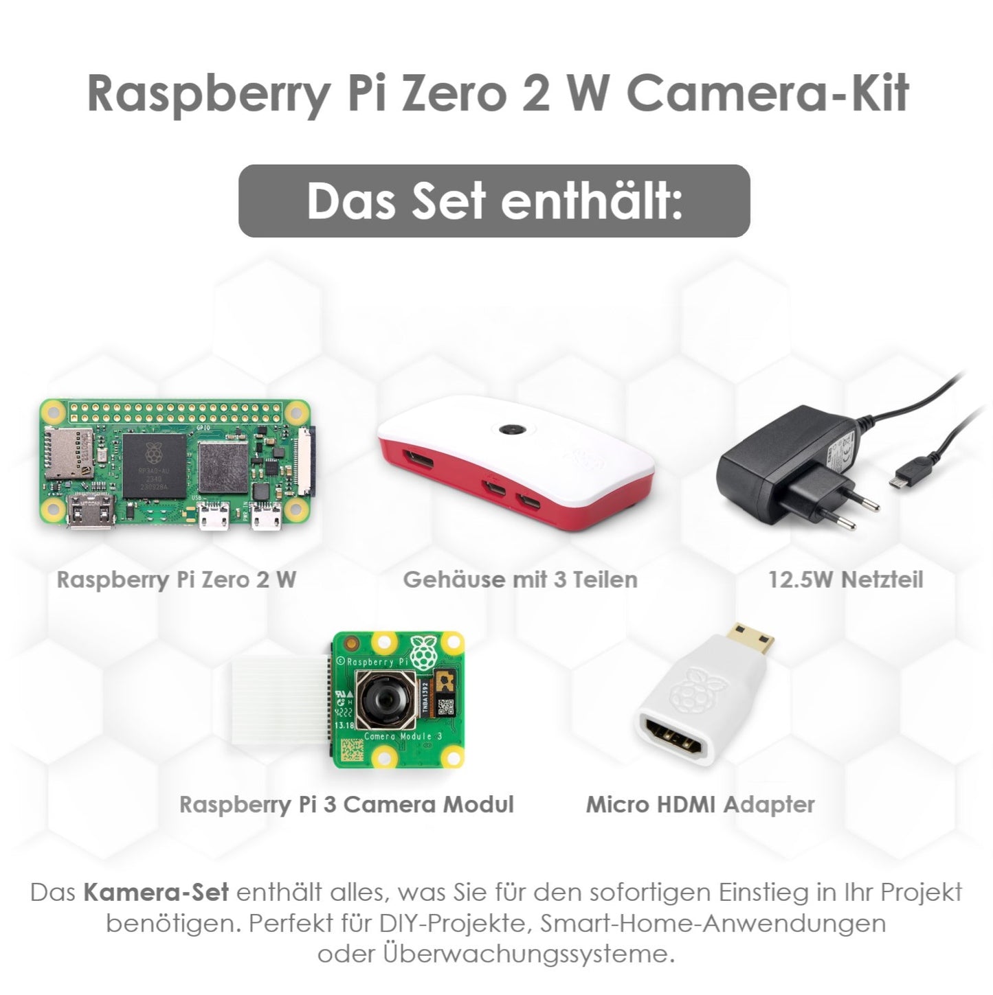 Raspberry Pi Zero 2 W Kamera-Set