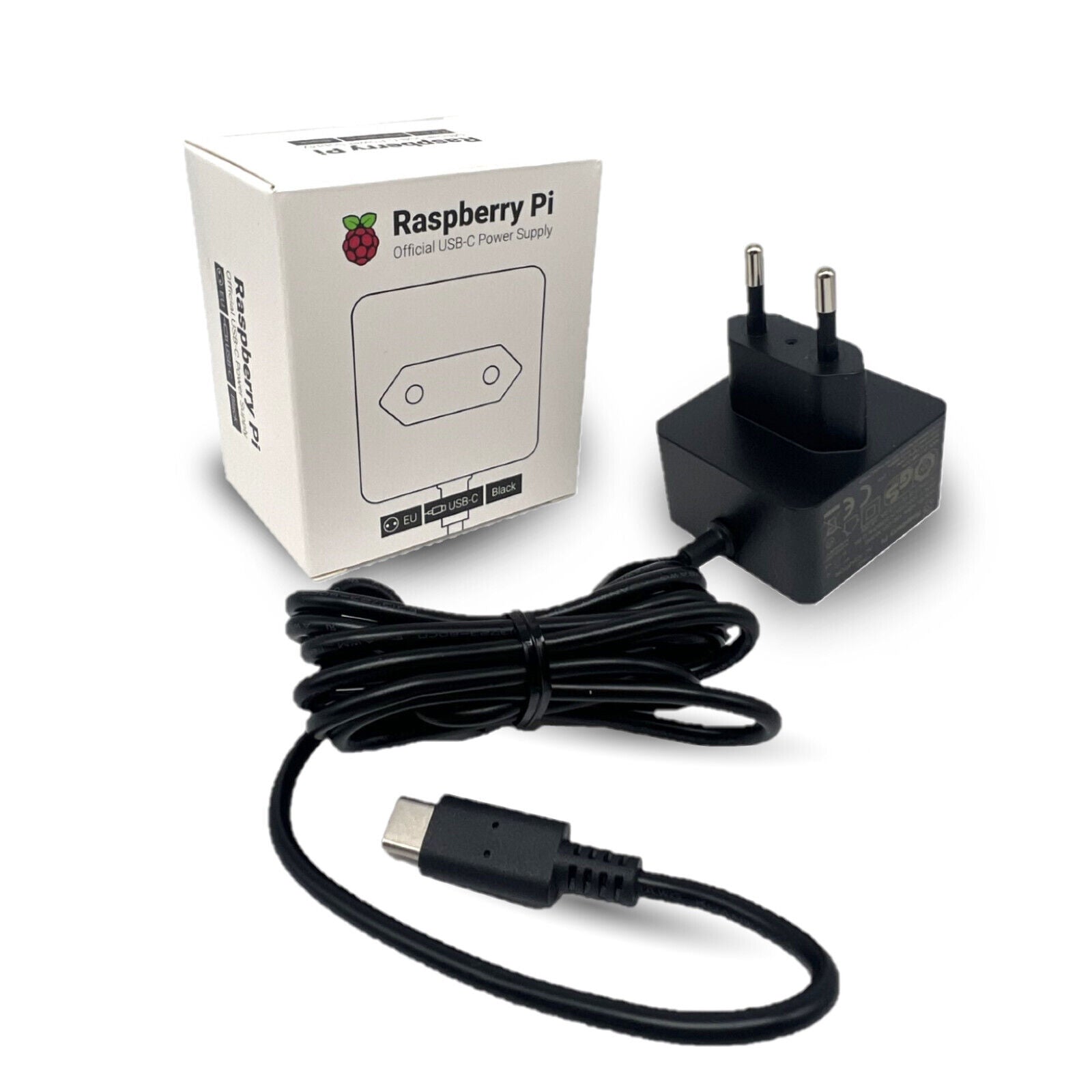 Alimentation Raspberry Pi 4 avec prise EU - USB-C - 5,1 V - 3A