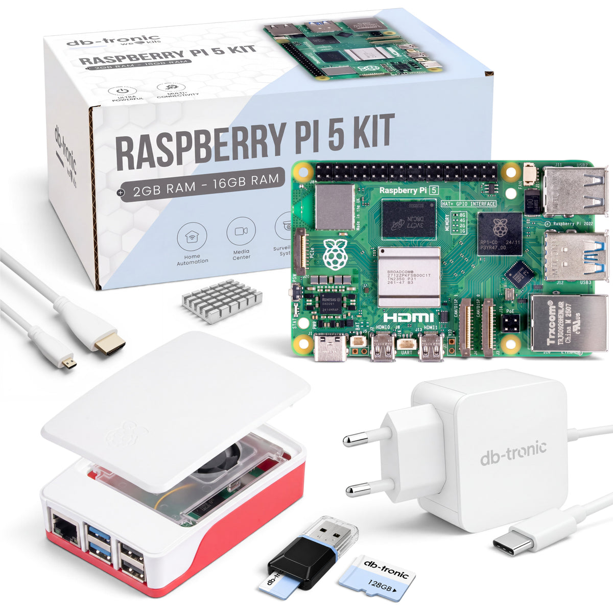 Raspberry Pi 5 Starter-Kit Weiß
