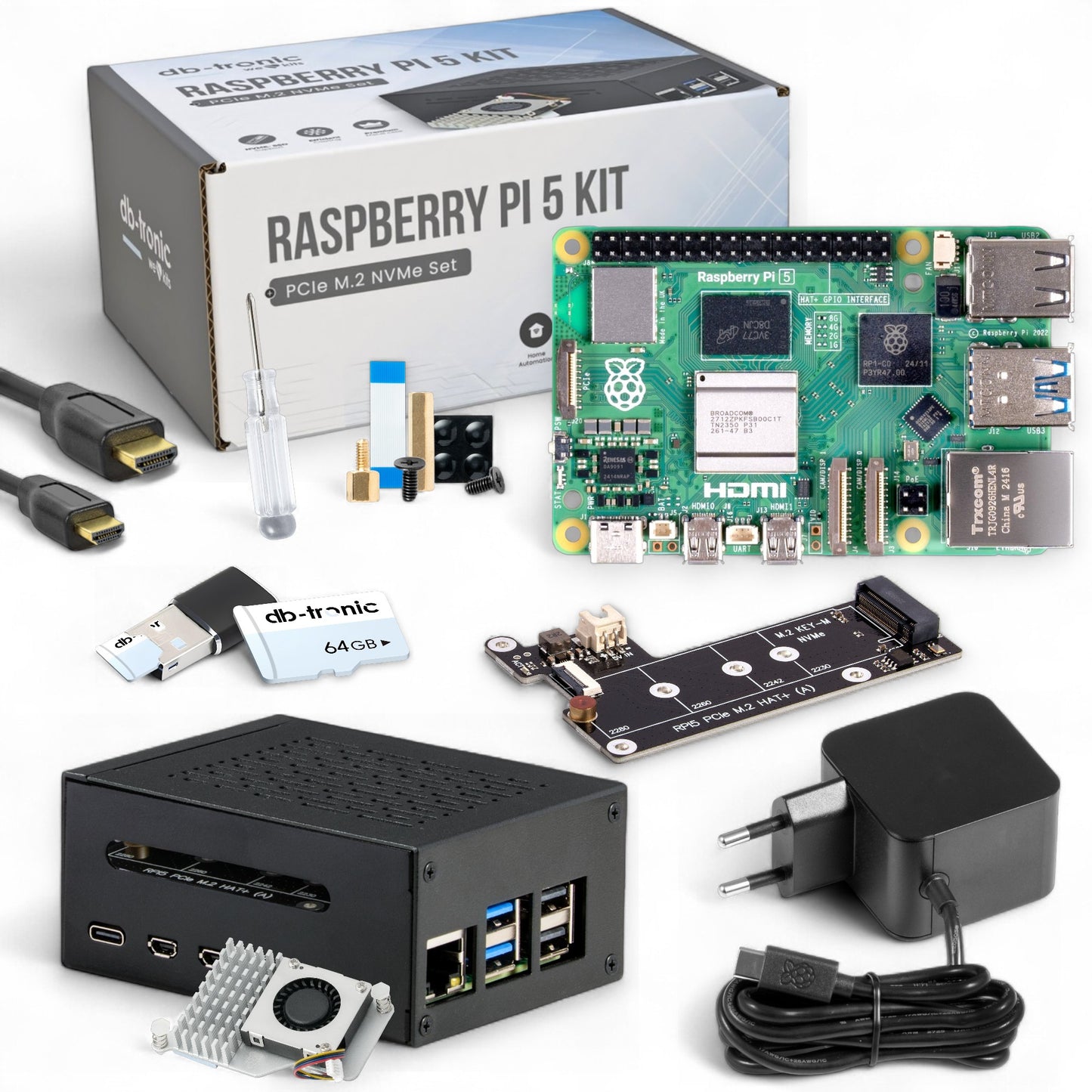 Raspberry Pi 5 PCIe M.2 NVMe Starter-Kit