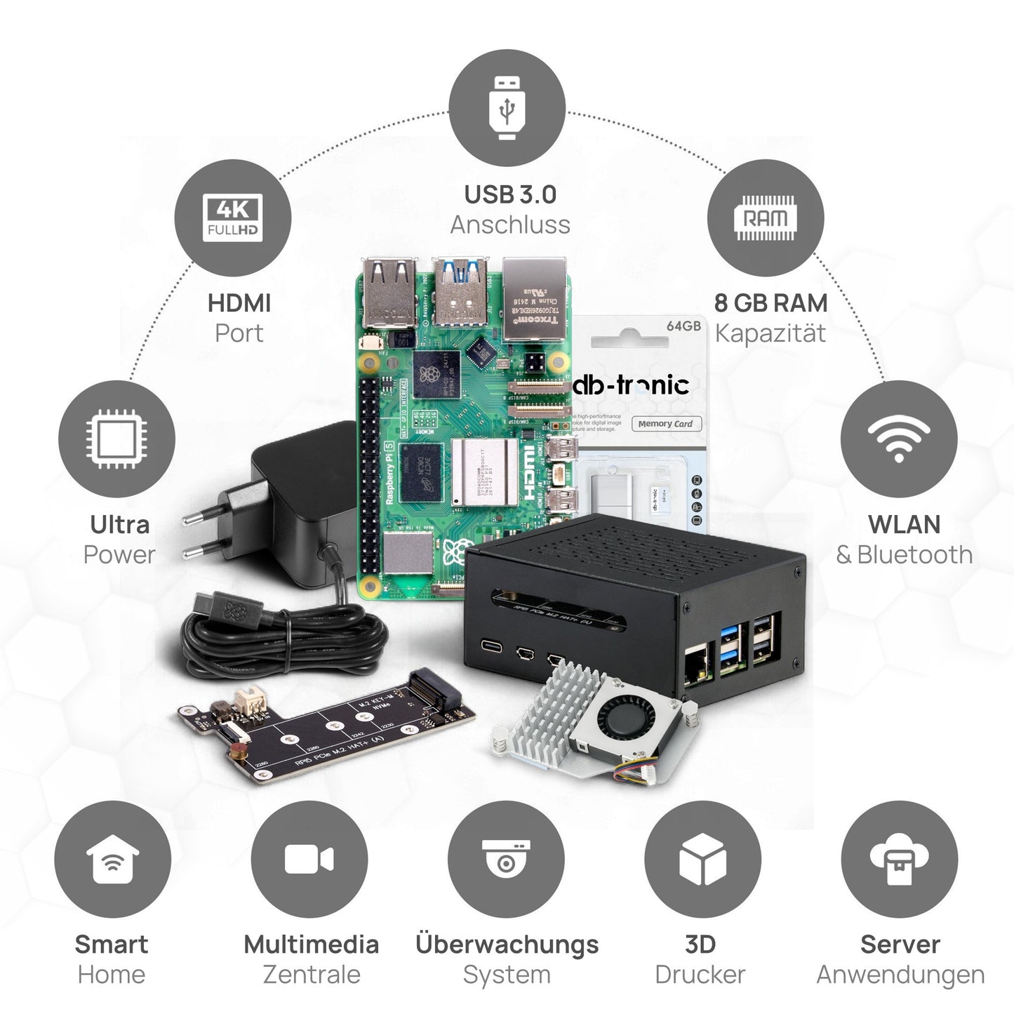 Raspberry Pi 5 PCIe M.2 NVMe Starter-Kit