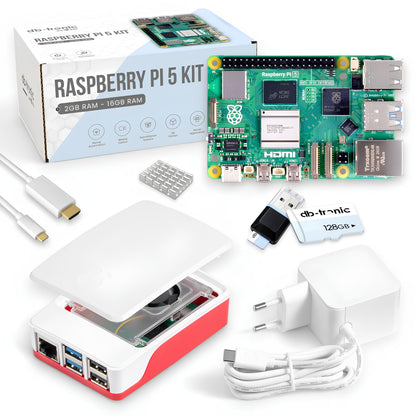 Raspberry Pi 5 Starter-Kit Weiß