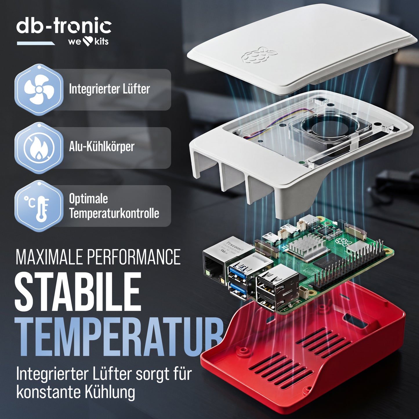 Raspberry Pi 5 Starter-Kit Weiß