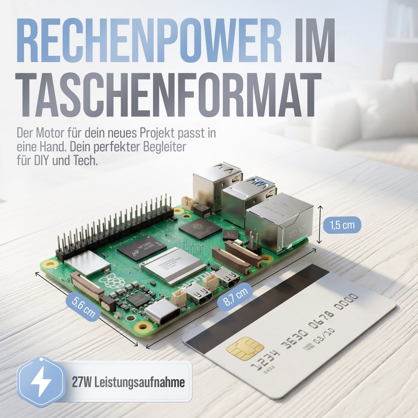 Raspberry Pi 5 Starter-Kit Weiß