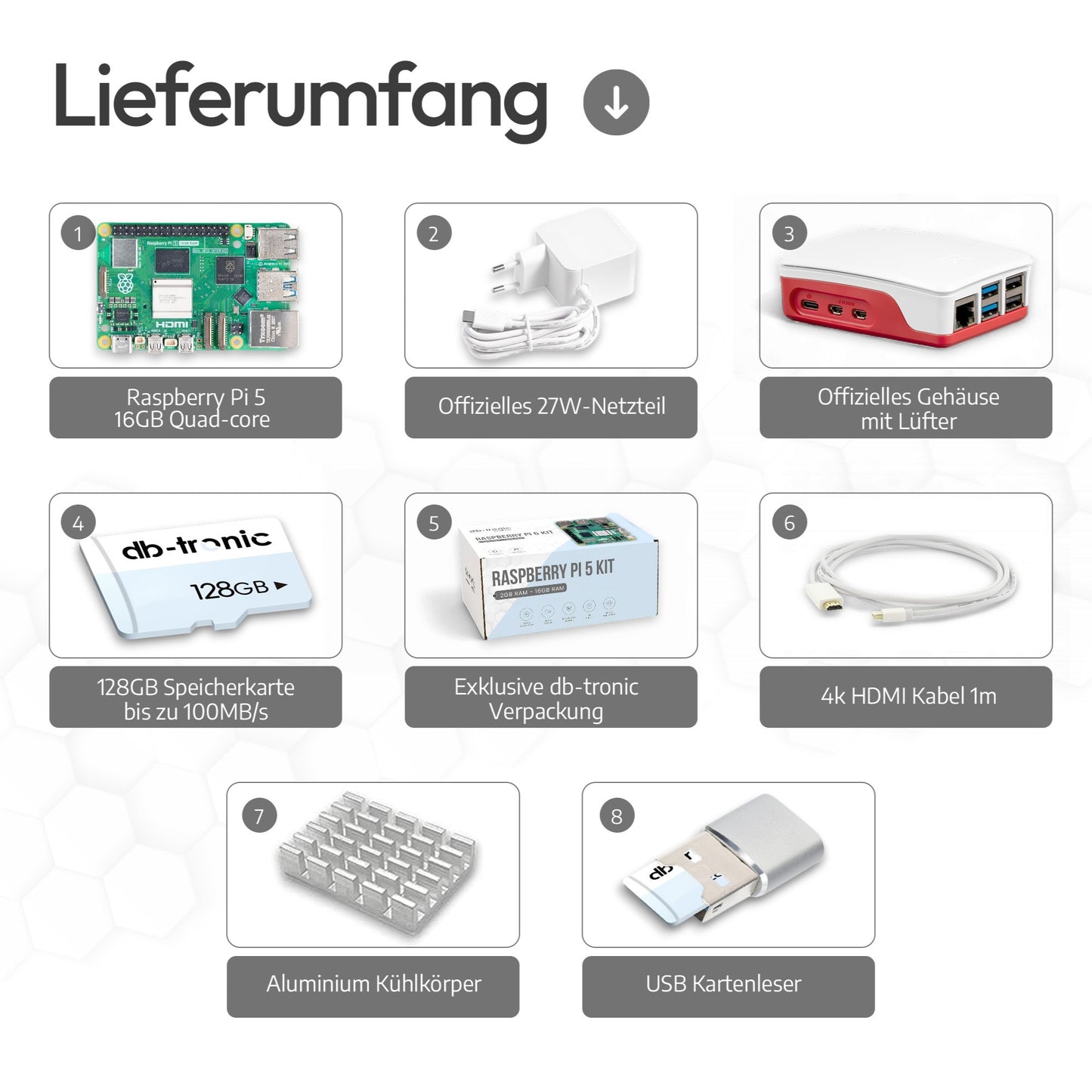 Raspberry Pi 5 Starter-Kit Weiß
