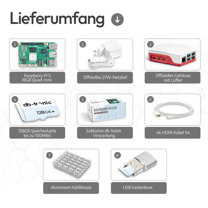 Raspberry Pi 5 Starter-Kit Weiß
