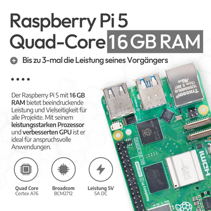Raspberry Pi 5 Starter-Kit Weiß