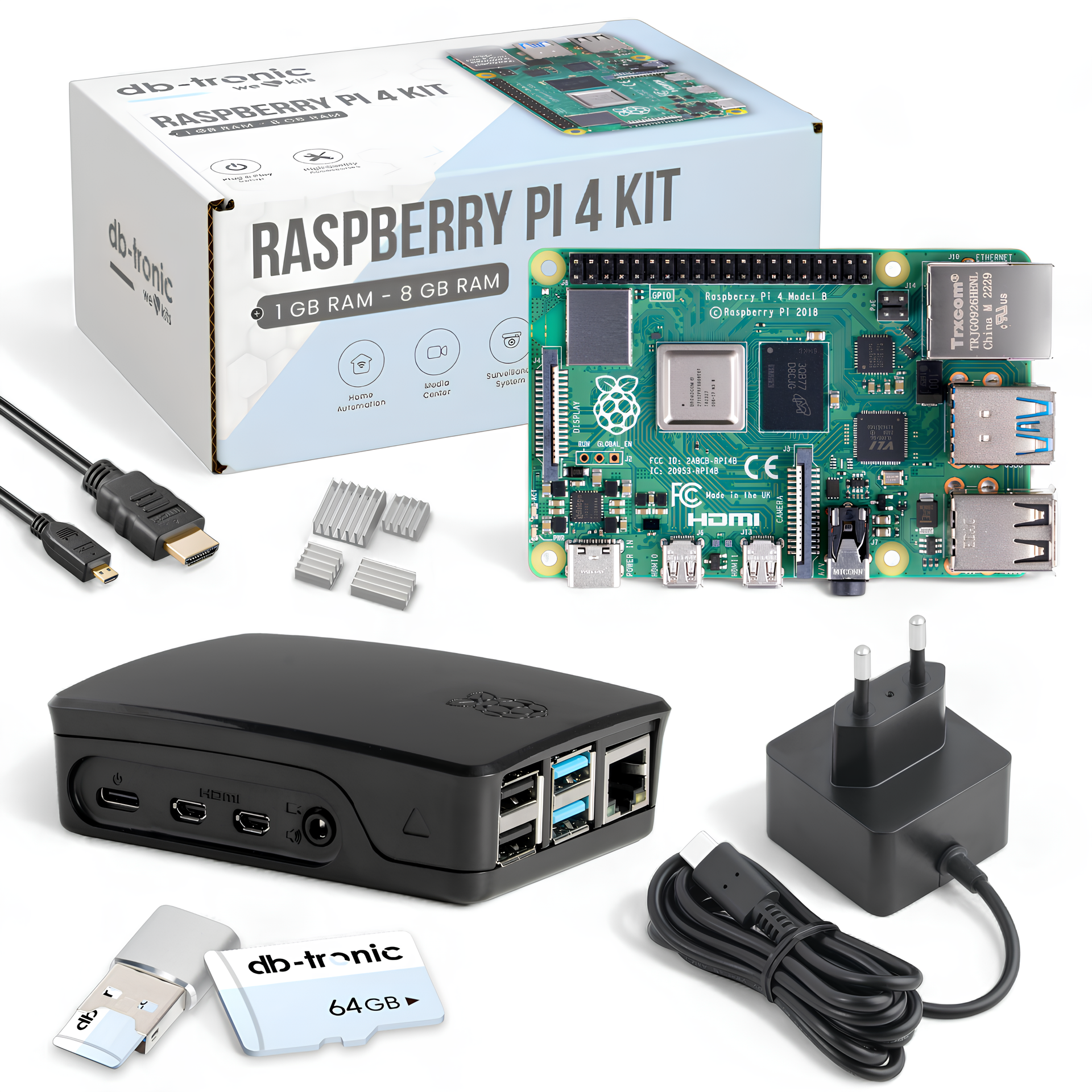 Raspberry Pi 4 Starter-Kit Black Edition – db-tronic