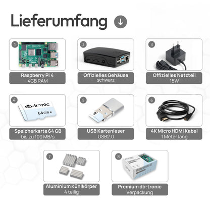 Raspberry Pi 4 Starter-Kit Black Edition