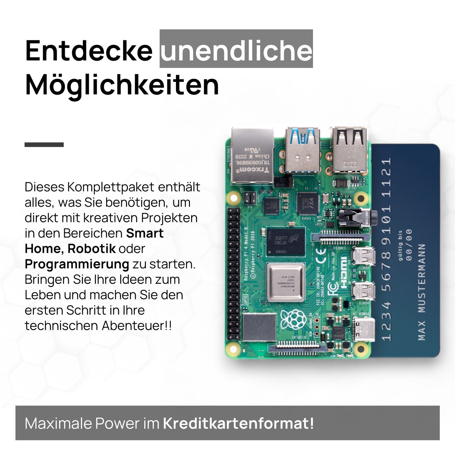 Raspberry Pi 4 Starter-Kit Black Edition