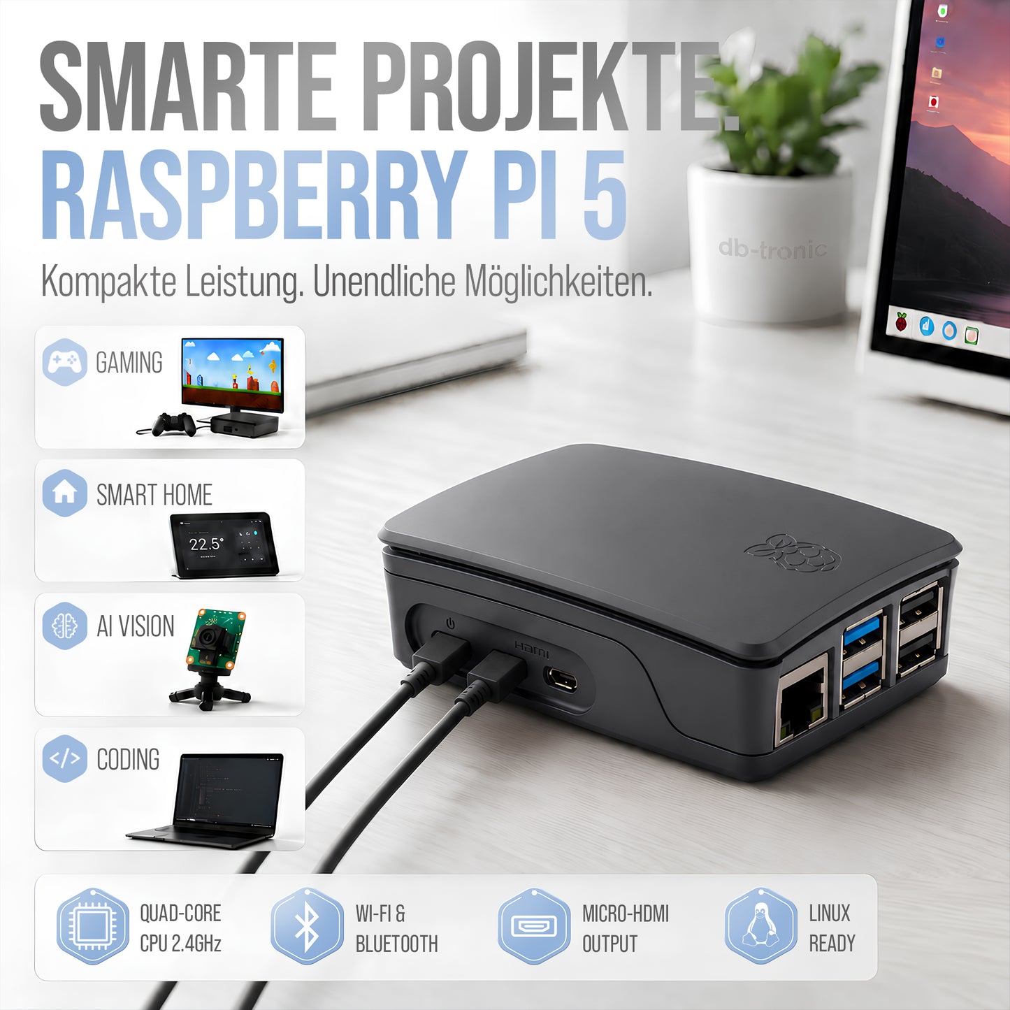 Raspberry Pi 5 Starter-Kit Black Edition