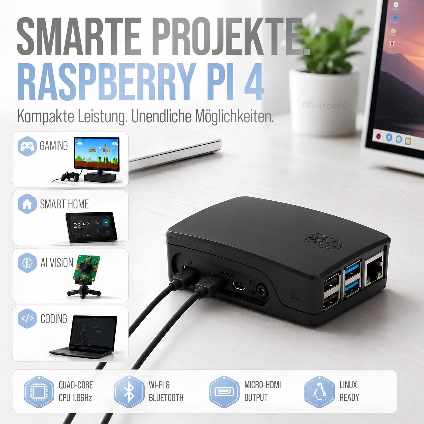 Raspberry Pi 4 Starter-Kit Black Edition